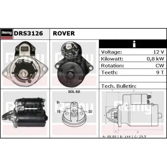 Démarreur REMY DRS3126