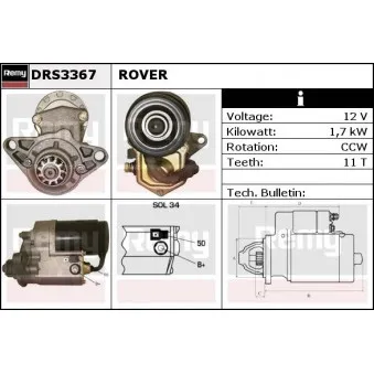 Démarreur REMY DRS3367
