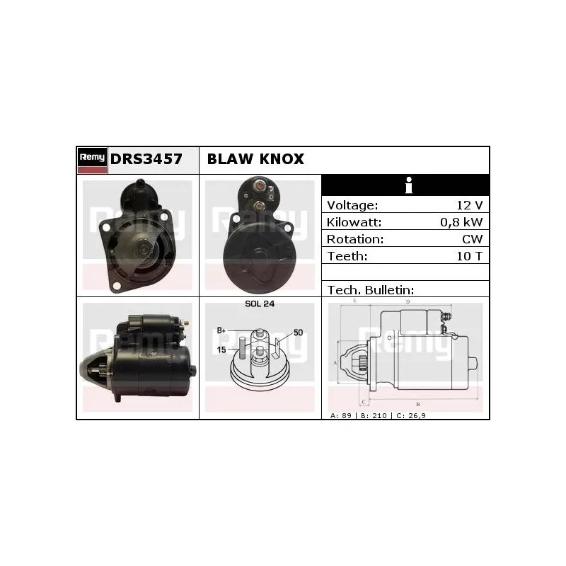 Démarreur REMY DRS3457