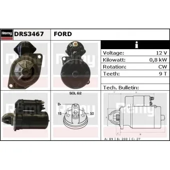 Démarreur REMY DRS3467