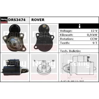 Démarreur REMY DRS3474