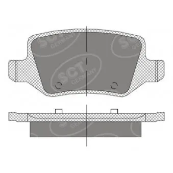 Jeu de 4 plaquettes de frein arrière SCT GERMANY SP 410 PR