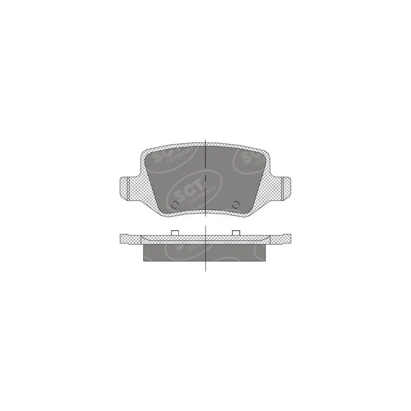 Jeu de 4 plaquettes de frein arrière SCT GERMANY SP 410 PR