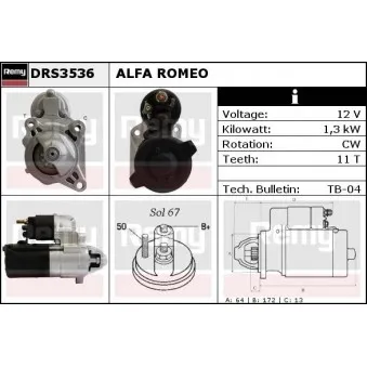 Démarreur REMY DRS3536