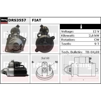 Démarreur REMY DRS3557
