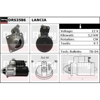 Démarreur REMY DRS3586