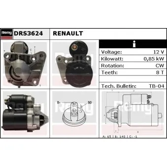 Démarreur REMY DRS3624