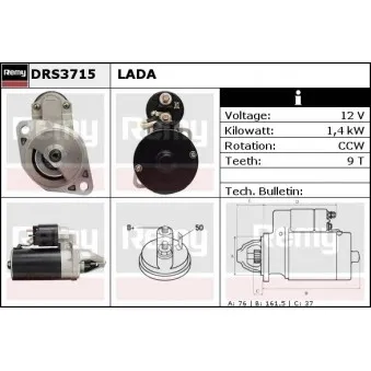 Démarreur REMY DRS3715