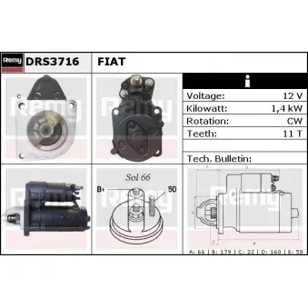 Démarreur REMY DRS3716