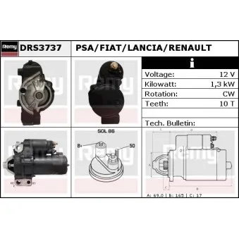 Démarreur REMY DRS3737