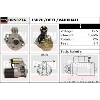 Démarreur REMY DRS3774