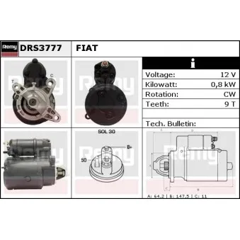 Démarreur REMY DRS3777