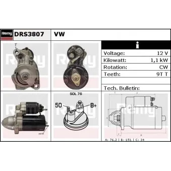 Démarreur REMY DRS3807