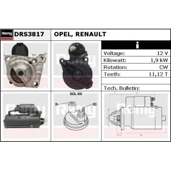 Démarreur REMY DRS3817