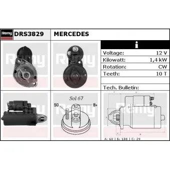Démarreur REMY DRS3829