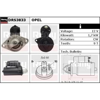 Démarreur REMY DRS3833