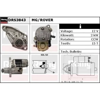 Démarreur REMY DRS3843