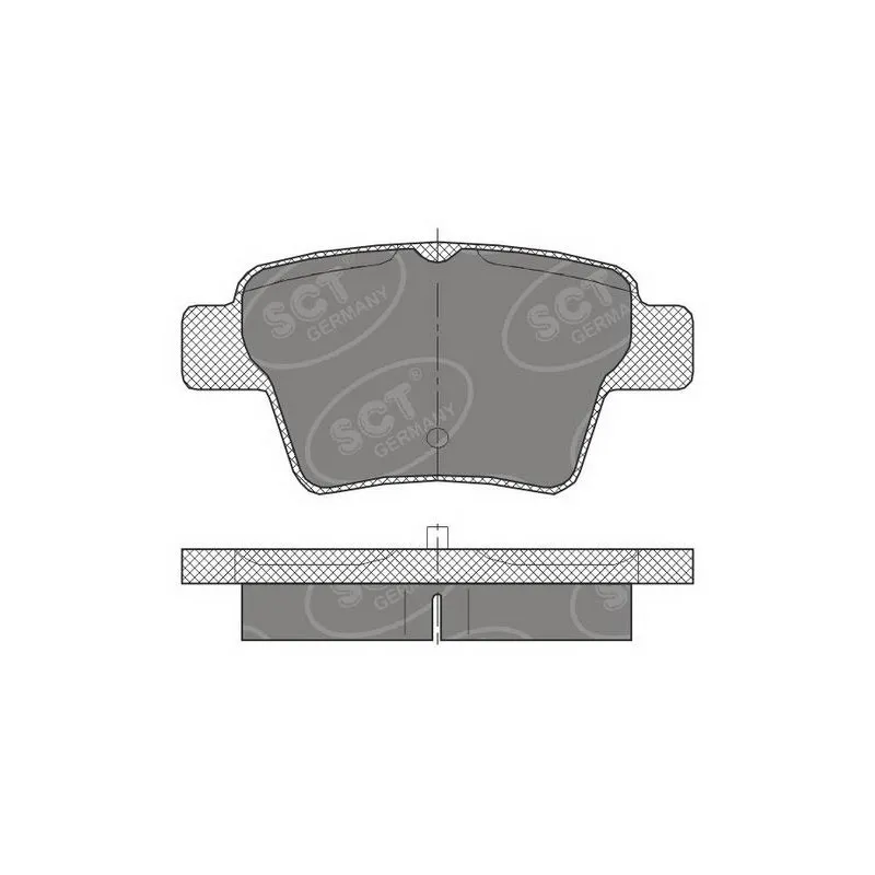 Jeu de 4 plaquettes de frein arrière SCT GERMANY SP 456 PR