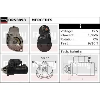 Démarreur REMY DRS3893