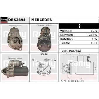 Démarreur REMY DRS3894