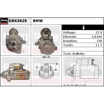 Démarreur REMY DRS3929