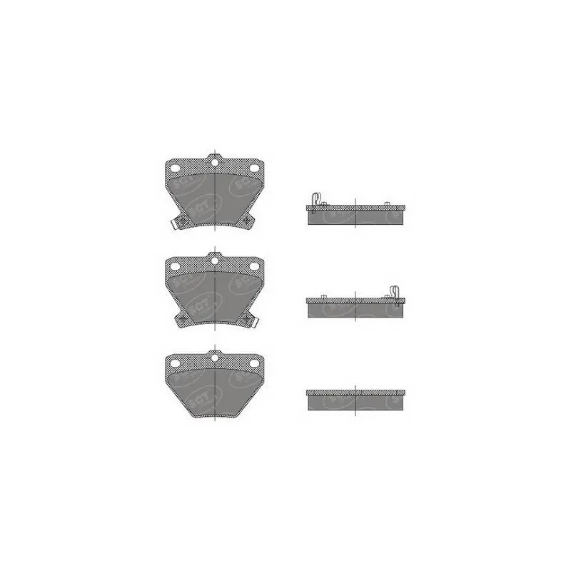 Jeu de 4 plaquettes de frein arrière SCT GERMANY SP 470 PR
