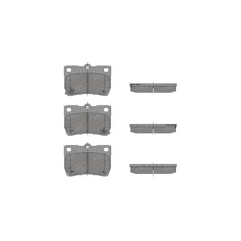 Jeu de 4 plaquettes de frein arrière SCT GERMANY SP 479 PR