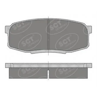 Jeu de 4 plaquettes de frein arrière SCT GERMANY SP 480 PR