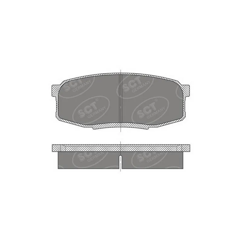Jeu de 4 plaquettes de frein arrière SCT GERMANY SP 480 PR