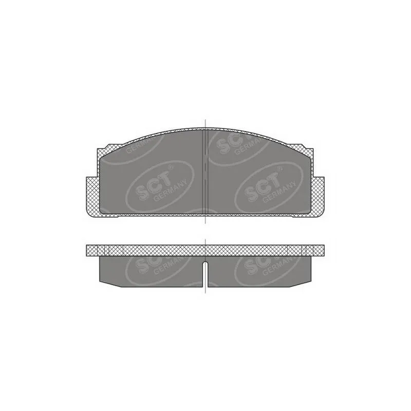 Jeu de 4 plaquettes de frein avant SCT GERMANY SP 486 PR