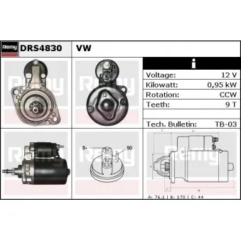 Démarreur REMY DRS4830