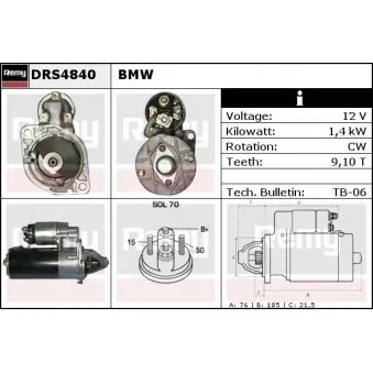 Démarreur REMY DRS4840