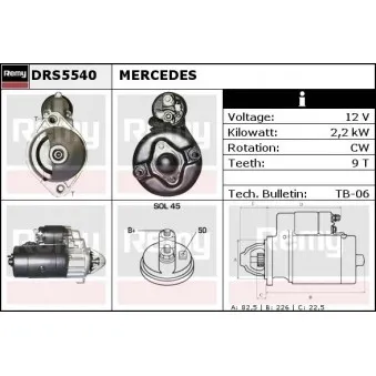 Démarreur REMY DRS5540