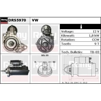 Démarreur REMY DRS5970