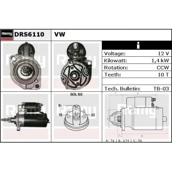 Démarreur REMY DRS6110