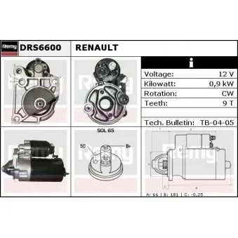 Démarreur REMY DRS6600