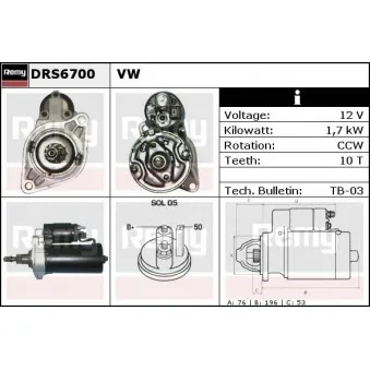 Démarreur REMY DRS6700