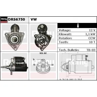 Démarreur REMY DRS6750