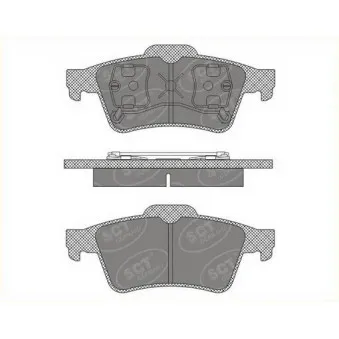 Jeu de 4 plaquettes de frein arrière SCT GERMANY SP 606 PR