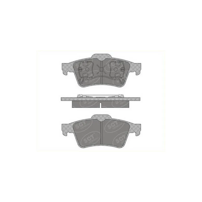 Jeu de 4 plaquettes de frein arrière SCT GERMANY SP 606 PR