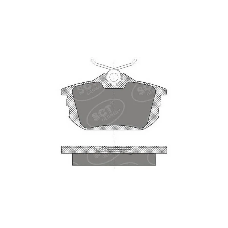Jeu de 4 plaquettes de frein arrière SCT GERMANY SP 608 PR