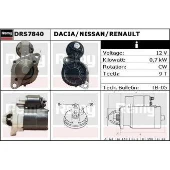 Démarreur REMY DRS7840