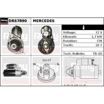 Démarreur REMY DRS7890