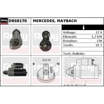 Démarreur REMY DRS8170