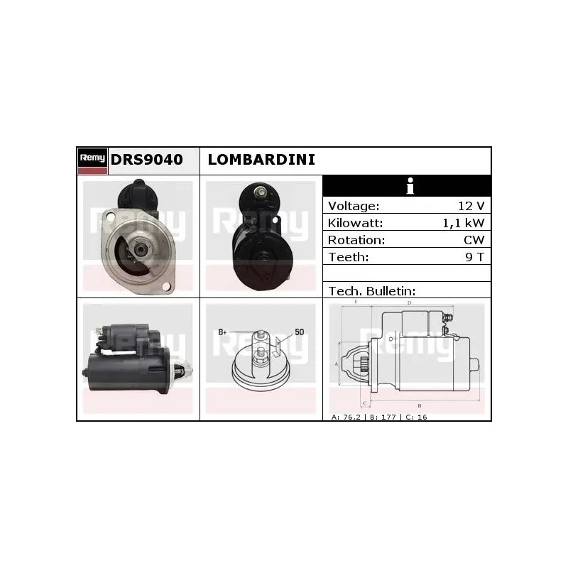 Démarreur REMY DRS9040
