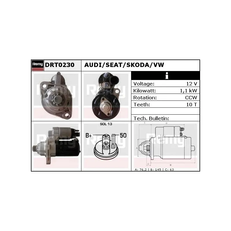 Démarreur REMY DRT0230