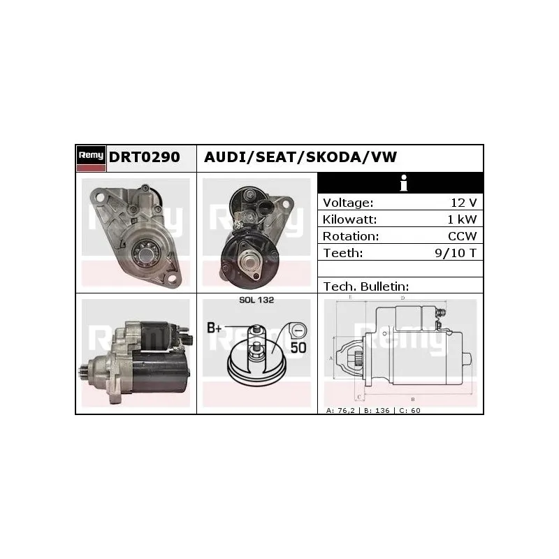 Démarreur REMY DRT0290