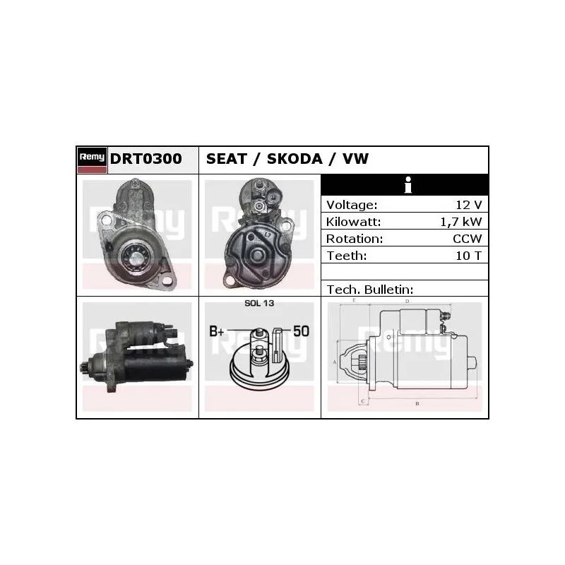 Démarreur REMY DRT0300