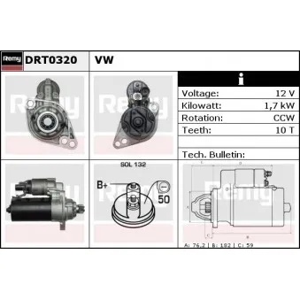 Démarreur REMY DRT0320