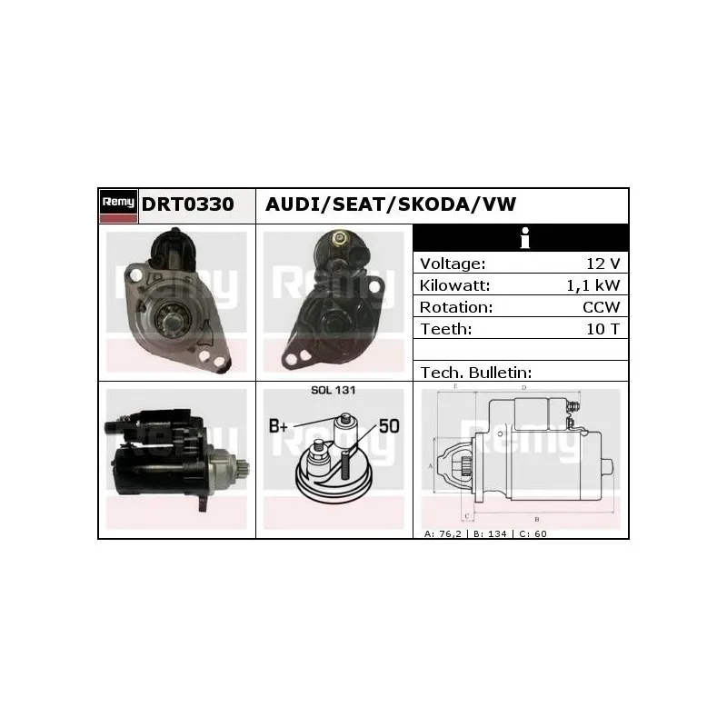 Démarreur REMY DRT0330